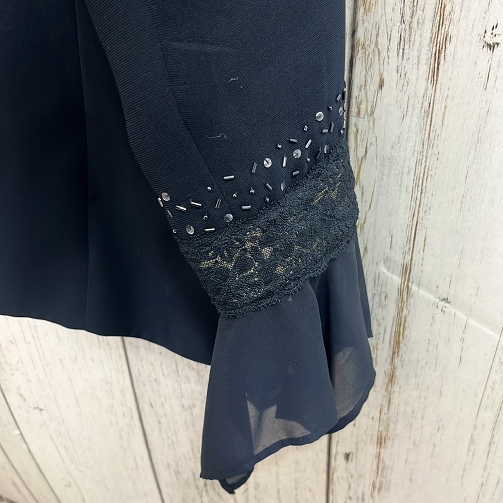 Mother of the Bride Navy Blue Skirt Set Beaded Size 16 - Picture 8 of 16